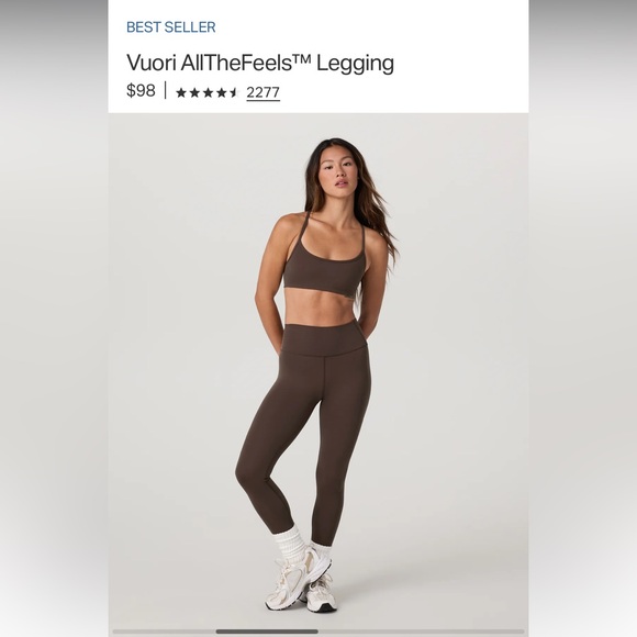 Vuori- Brown Leggings - Picture 1 of 8